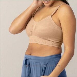 Kindred Bravely Tan Sublime Hands-Free Pumping Nursing Bra 1X Busty Fit